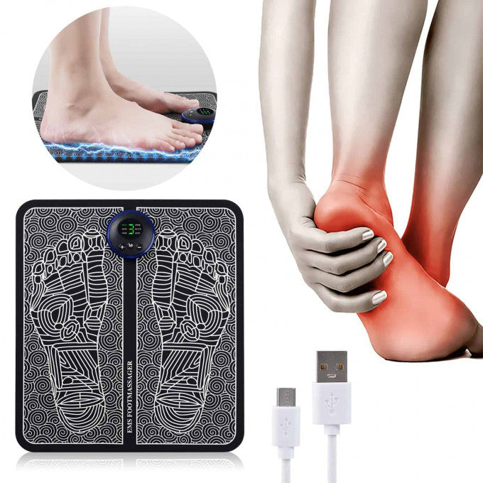 Shiatsu & EMS Electric Foot Massager Mat with Heat Therapy (UAE Version)